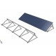 Ballast mounting system for solar panels on a flat roof. 